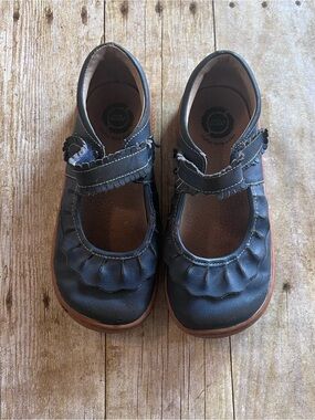 Livie and Luca Navy Ruche Shoes